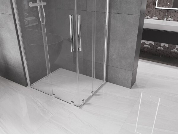 Mexen Velar Duo cabină de duș glisantă 90 x 80 cm, transparent, crom - 871-090-080-02-01