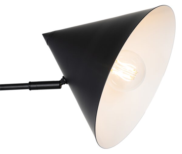 Lampa de perete de design neagră reglabilă - Triangolo