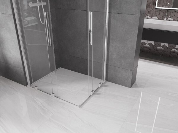 Mexen Velar Duo cabină de duș glisantă 90 x 80 cm, transparent, crom - 871-090-080-02-01