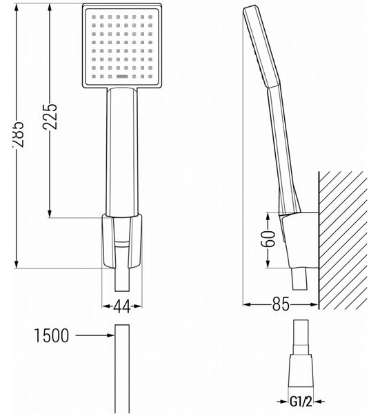 Mexen R-45 set de duș punctat, auriu - 785455052-50
