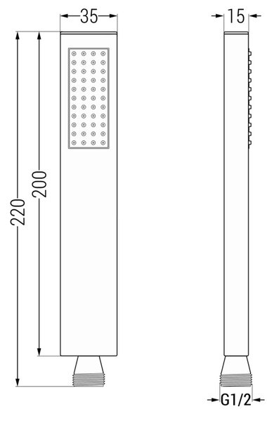 Mexen Cube DR02 set de duș încastrat cu ploaie de 25 cm, auriu - 77502DR0225-50