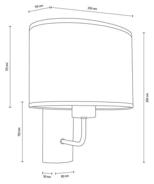 Spot-Light 2017400111557 - Aplica de perete MERCEDES 1xE27/25W/230V stejar