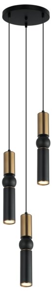 ITALUX PND-14290-3-BRO-BK - Lustră pe cablu ISIDORA 3xGU10/25W/230V negru/bronz