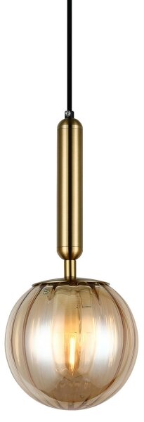 ITALUX PND-2324-1 BRO+AMB - Lustră pe cablu RAVENA 1xE27/5W/230V alamă