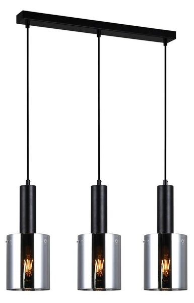 ITALUX PND-5581-3-BK+SG - Lustră pe cablu SARDO 3xE27/40W/230V negru