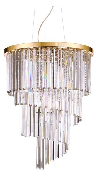 Lustră pe cablu CARLTON 12xE14/40W/230V auriu Ideal Lux