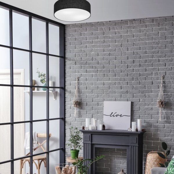 Plafonieră SIRJA DOUBLE 4xE27/15W/230V d. 45 cm negru