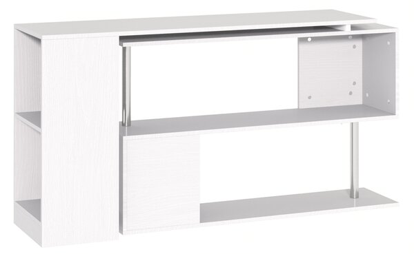 HOMCOM Birou de Colt din Lemn Alb 140x120x78,2cm | Aosom Romania