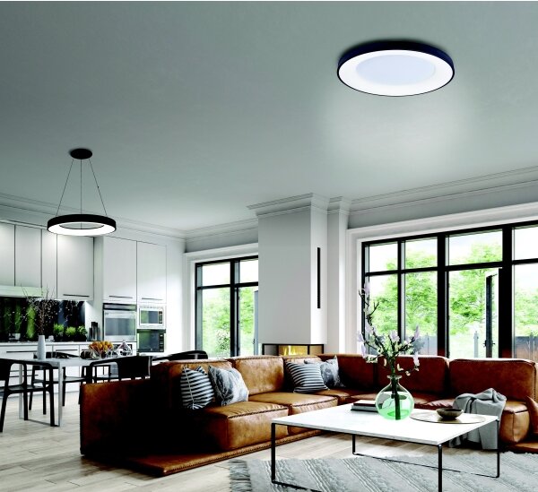 Azzardo AZ4991 - Plafonieră LED dimabilă SANTANA LED/50W/230V negru + DO