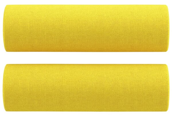 Perne decorative, 2 buc., galben deschis, Ø15x50 cm, textil