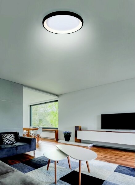 Plafonieră LED dimabilă Azzardo AZ5069 ANTONIO LED/32W/230V negru + telecomandă
