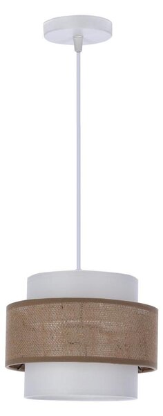 Lustră pe cablu JUTA 1xE27/40W/230V maro/alb