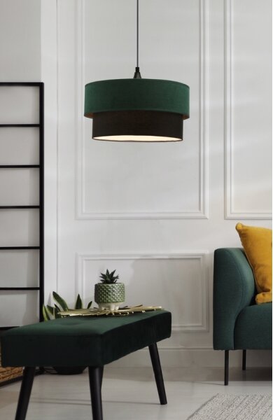 Lustră pe cablu SOLANTO 1xE27/60W/230V verde/negru