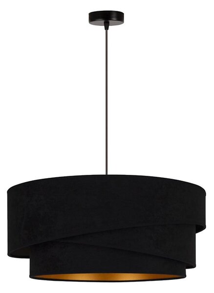 Lustră pe cablu Duolla KOBO 1xE27/15W/230V d. 45 cm negru/auriu