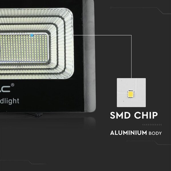 Proiector solar LED exterior 40W, 10V, IP65, 6000K, cu telecomandă