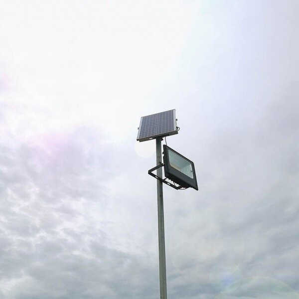 Proiector solar LED exterior 40W, 10V, IP65, 6000K, cu telecomandă