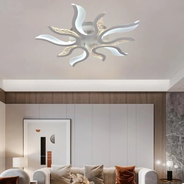 Lustră LED dimabilă aplicată LED/65W/230V 3000-6500K alb + telecomandă