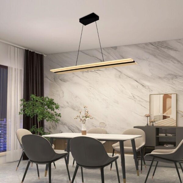 Lustră LED dimabilă pe cablu LED/40W/230V 3000-6500K negru + telecomandă