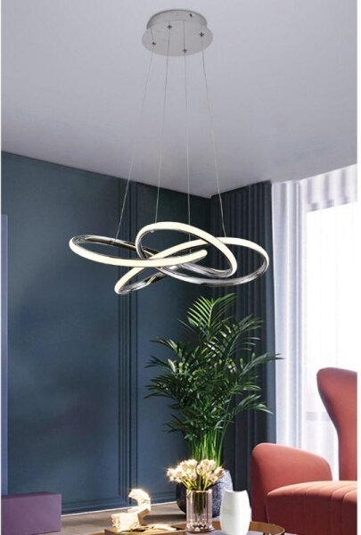 Lustră LED dimabilă pe cablu LED/65W/230V 3000-6500K gri + telecomandă