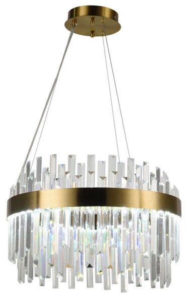 Lustră LED dimabilă pe cablu LED/70W/230V 3000-6500K auriu + telecomandă