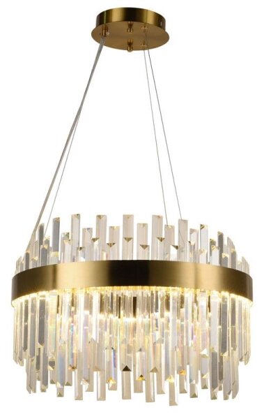 Lustră LED dimabilă pe cablu LED/70W/230V 3000-6500K auriu + telecomandă