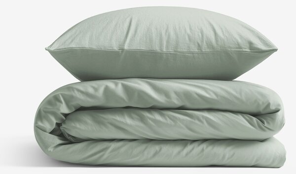 Goldea lenjerie de pat din 100% bumbac - verde salvie 160 x 200 și 2buc 50 x 70 cm