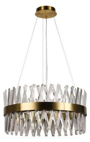Lustră LED dimabilă pe cablu LED/80W/230V 3000-6500K auriu + telecomandă