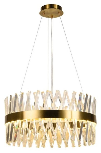 Lustră LED dimabilă pe cablu LED/80W/230V 3000-6500K auriu + telecomandă