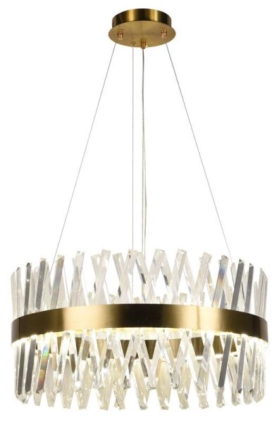 Lustră LED dimabilă pe cablu LED/80W/230V 3000-6500K auriu + telecomandă