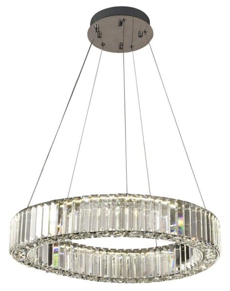 Lustră LED dimabilă pe cablu LED/40W/230V 3000-6500K crom + telecomandă