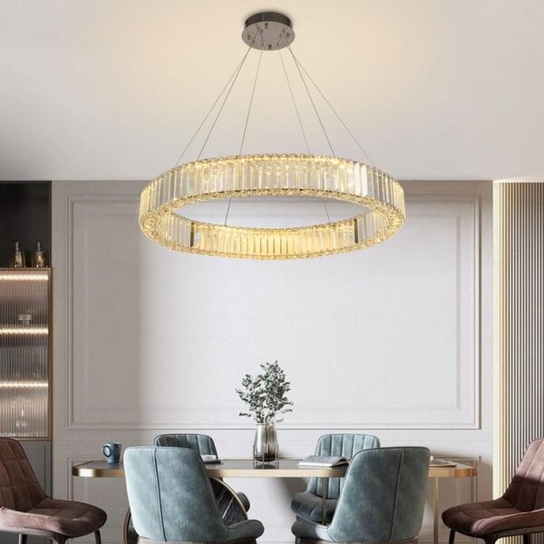 Lustră LED dimabilă pe cablu LED/50W/230V 3000-6500K crom + telecomandă