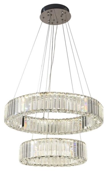 Lustră LED dimabilă pe cablu LED/65W/230V 3000-6500K crom + telecomandă