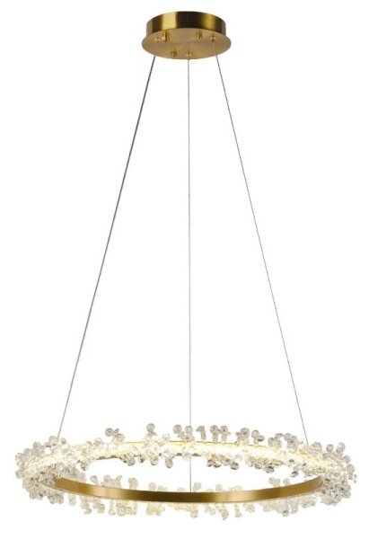 Lustră LED dimabilă pe cablu LED/40W/230V 3000-6500K auriu + telecomandă