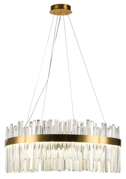 Lustră LED dimabilă pe cablu LED/110W/230V 3000-6500K auriu + telecomandă
