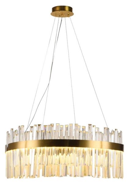 Lustră LED dimabilă pe cablu LED/110W/230V 3000-6500K auriu + telecomandă