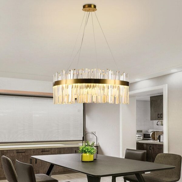 Lustră LED de cristal dimabilă pe cablu LED/80W/230V + telecomandă