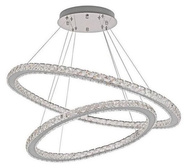 Lustră LED dimabilă pe cablu LED/160W/230V 3000-6500K argintiu + telecomandă