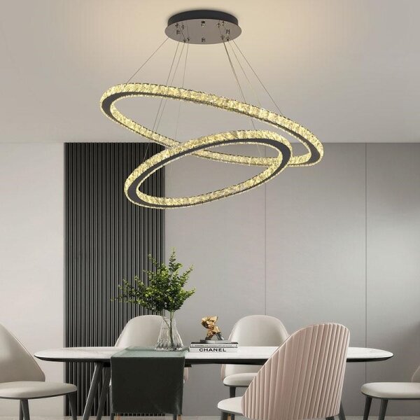 Lustră LED dimabilă pe cablu LED/160W/230V 3000-6500K argintiu + telecomandă