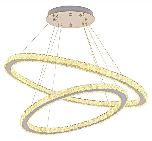 Lustră LED dimabilă pe cablu LED/160W/230V 3000-6500K argintiu + telecomandă