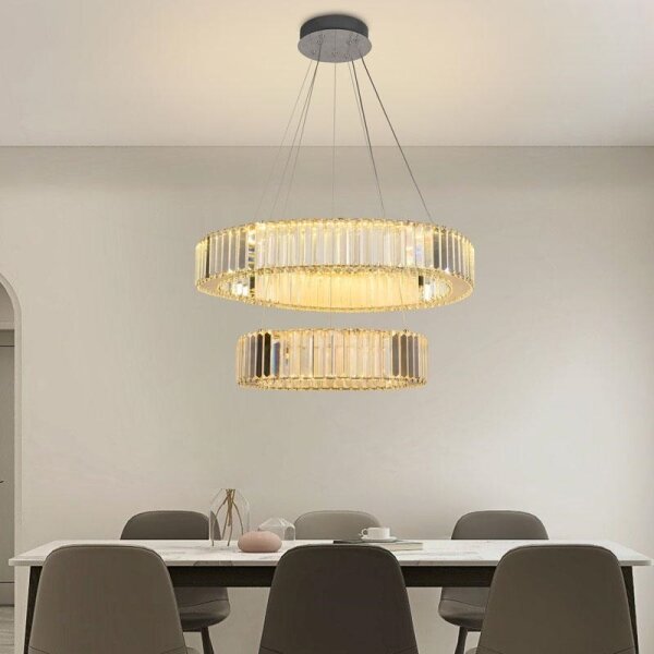 Lustră LED dimabilă pe cablu LED/65W/230V 3000-6500K crom + telecomandă