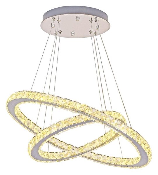 Lustră LED dimabilă pe cablu LED/115W/230V 3000-6500K argintiu + telecomandă