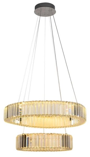 Lustră LED dimabilă pe cablu LED/65W/230V 3000-6500K crom + telecomandă