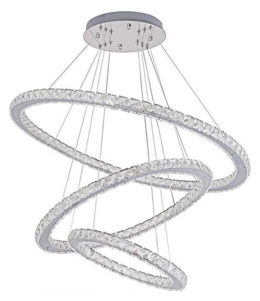 Lustră LED dimabilă pe cablu LED/210W/230V 3000-6500K argintiu + telecomandă