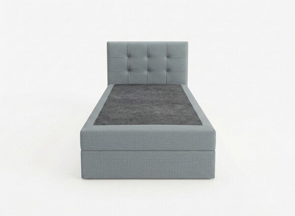 Pat tapițat boxspring DIRELIS TRINITY 90x200 cm gri Saltele: Saltea cu arcuri Bonell