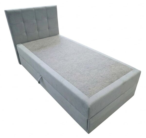 Pat tapițat boxspring DIRELIS TRINITY 90x200 cm gri Saltele: Saltea cu arcuri Bonell