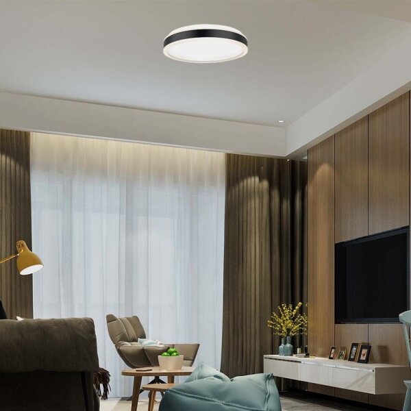 Plafonieră LED/18W/230V 4000K negru