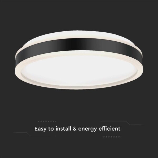 Plafonieră LED/18W/230V 4000K negru