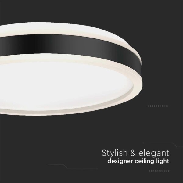 Plafonieră LED/18W/230V 4000K negru