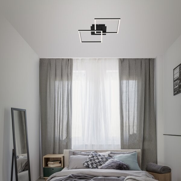 Plafonieră LED dimabilă FRAME 2xLED/11W/230V negru Briloner 3210-015