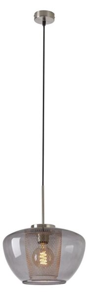 Briloner 4016-014 - Pendul pe cablu SEVENTIES 1xE27/40W/230V gri fumuriu